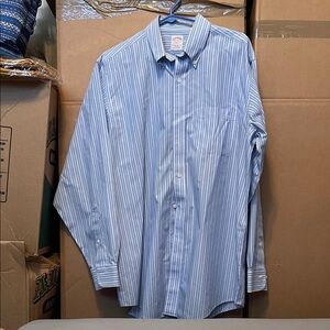 Brooks Brothers Light Blue Striped Dress Shirt